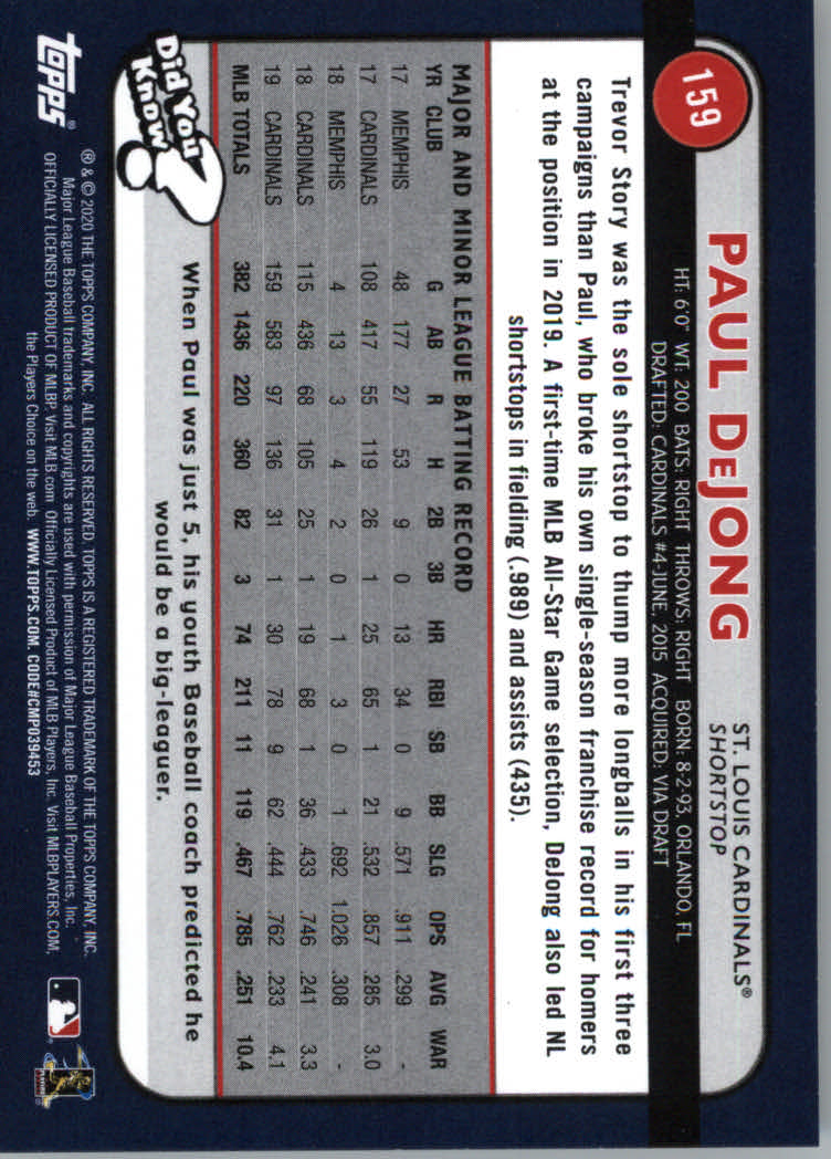 2020 Topps Big League Baseball Main Set Cards #151 to #300 Rookies and Veterans