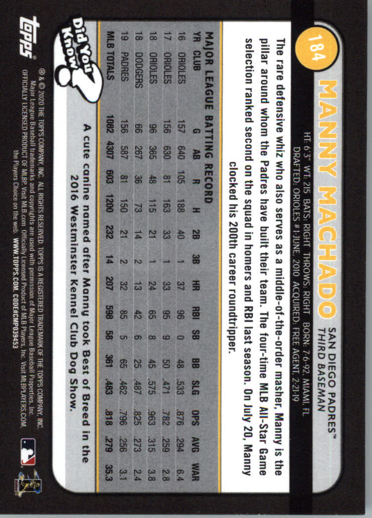 2020 Topps Big League Baseball Main Set Cards #151 to #300 Rookies and Veterans