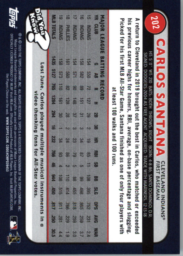 2020 Topps Big League Baseball Main Set Cards #151 to #300 Rookies and Veterans