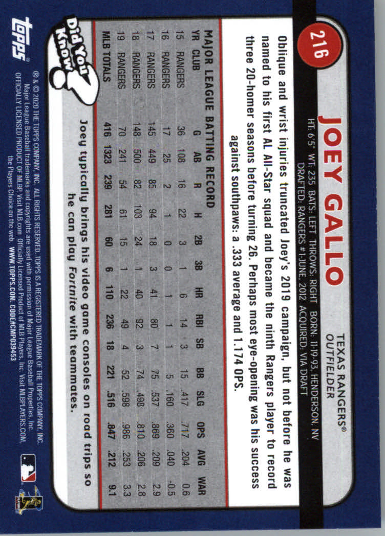 2020 Topps Big League Baseball Main Set Cards #151 to #300 Rookies and Veterans