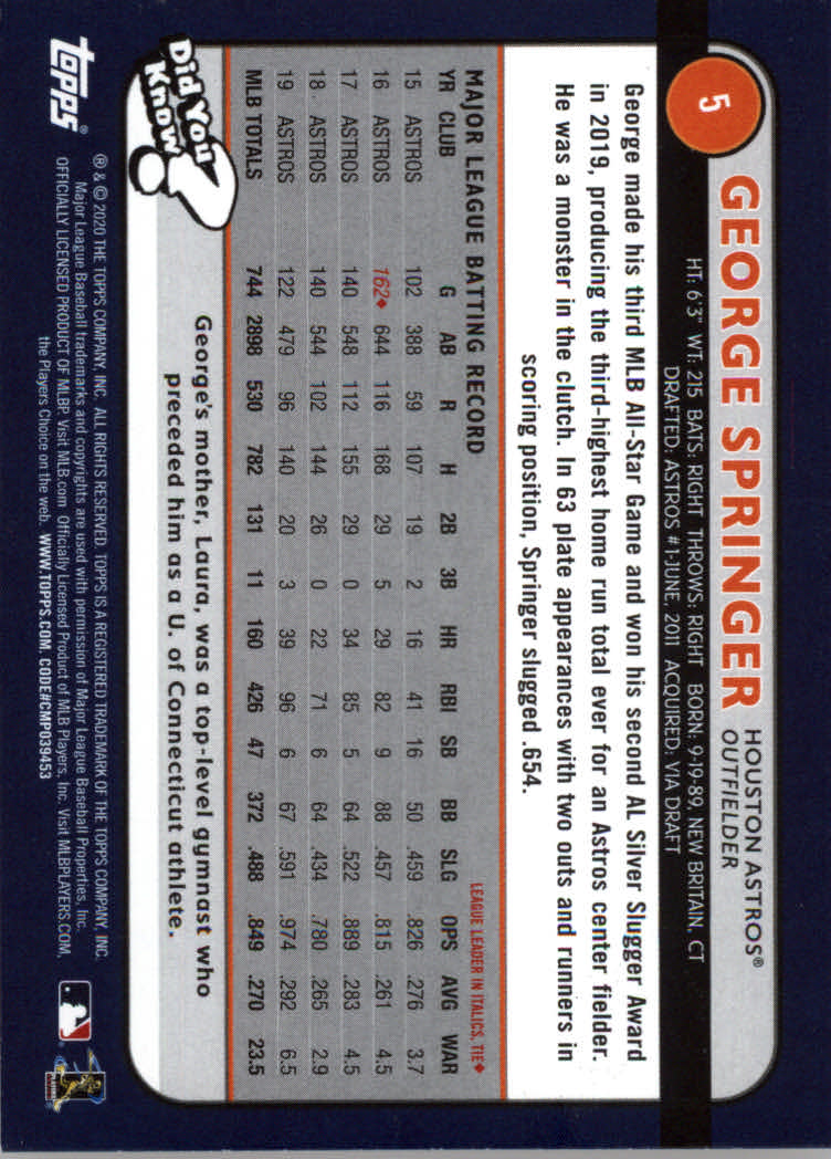 2020 Topps Big League Baseball Orange Parallel Cards #1 to #150 - Picture 11 of 275