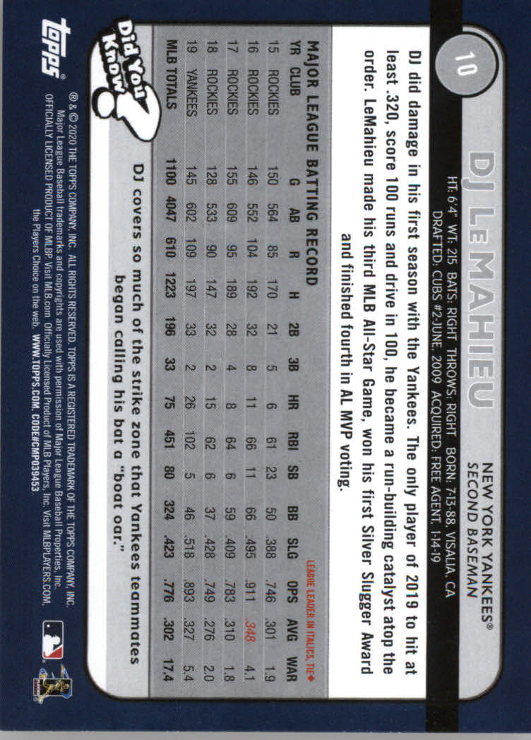 2020 Topps Big League Baseball Orange Parallel Cards #1 to #150 - Picture 19 of 275