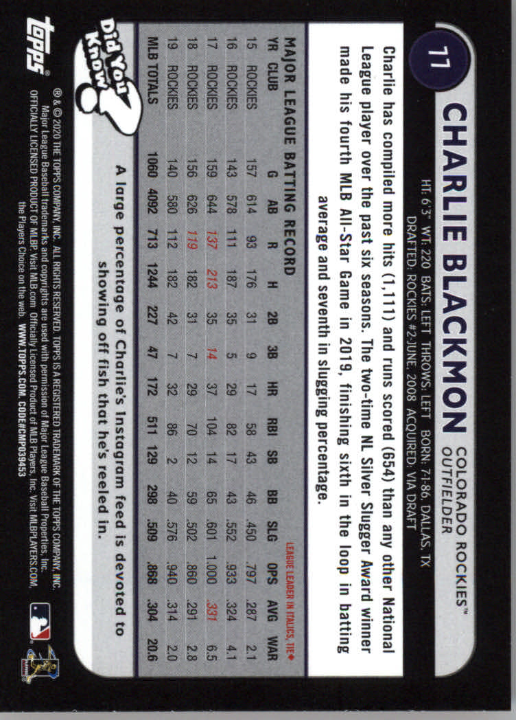 2020 Topps Big League Baseball Orange Parallel Cards #1 to #150 - Picture 143 of 275
