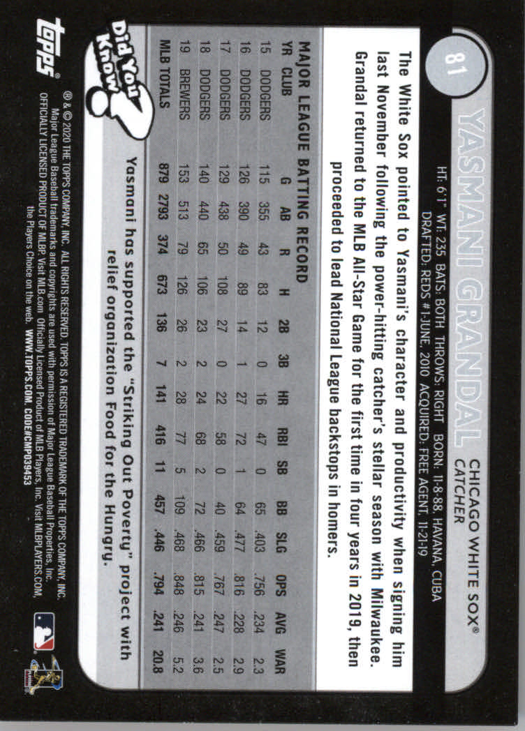 2020 Topps Big League Baseball Orange Parallel Cards #1 to #150 - Picture 151 of 275