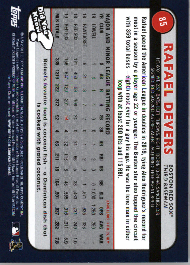 2020 Topps Big League Baseball Orange Parallel Cards #1 to #150 - Picture 157 of 275