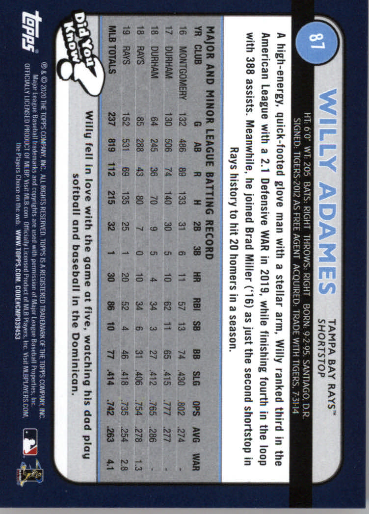 2020 Topps Big League Baseball Orange Parallel Cards #1 to #150 - Picture 161 of 275