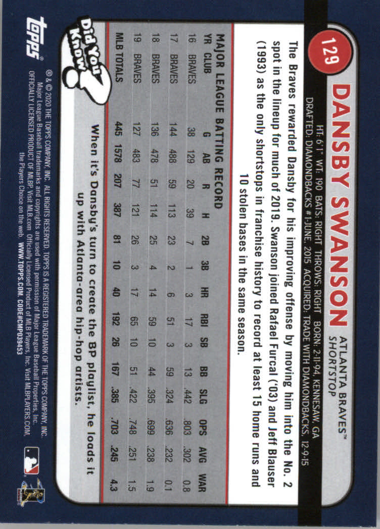 2020 Topps Big League Baseball Orange Parallel Cards #1 to #150 - Picture 233 of 275