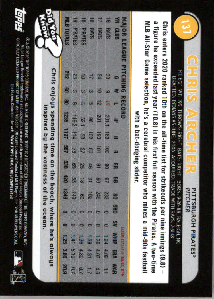 2020 Topps Big League Baseball Orange Parallel Cards #1 to #150 - Picture 249 of 275