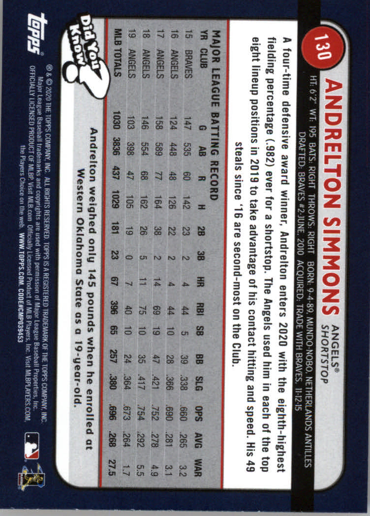 2020 Topps Big League Baseball Orange Parallel Cards #1 to #150 - Picture 235 of 275