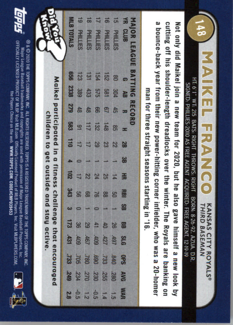 2020 Topps Big League Baseball Orange Parallel Cards #1 to #150 - Picture 271 of 275