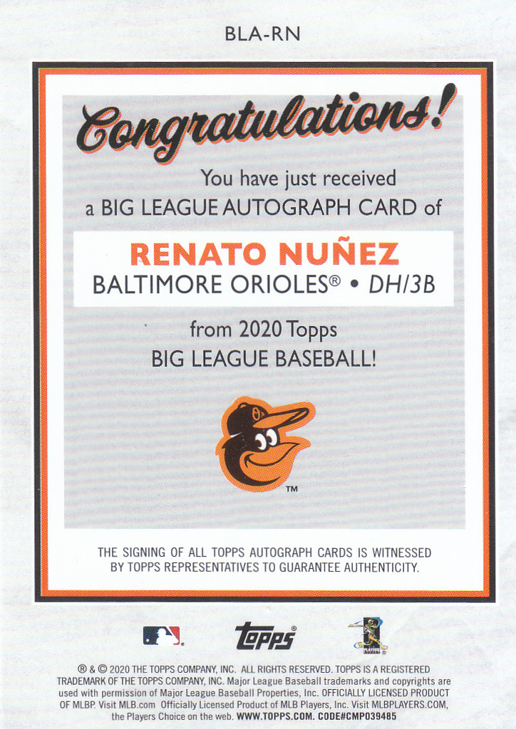 Tarjetas autógrafas de béisbol Topps Big League 2020 - Imagen 7 de 17