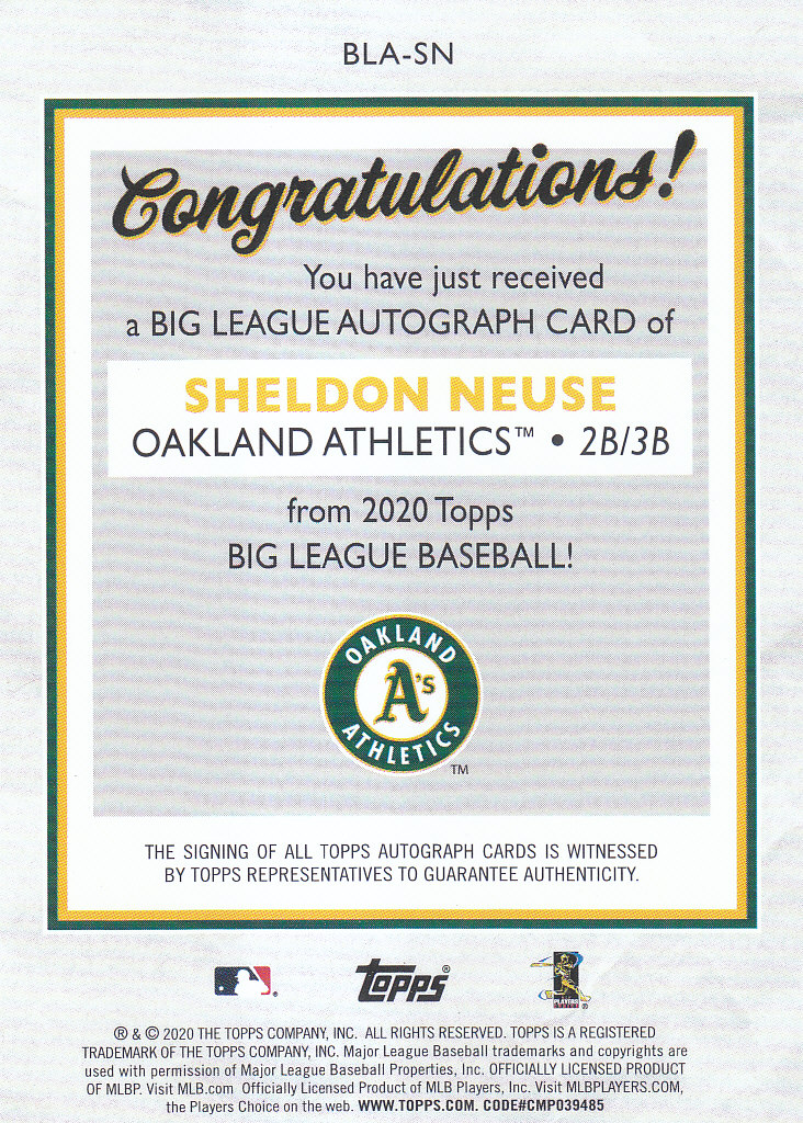 Tarjetas autógrafas de béisbol Topps Big League 2020 - Imagen 9 de 17