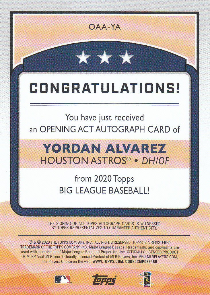 Tarjetas autógrafas de béisbol Topps Big League 2020 - Imagen 15 de 17