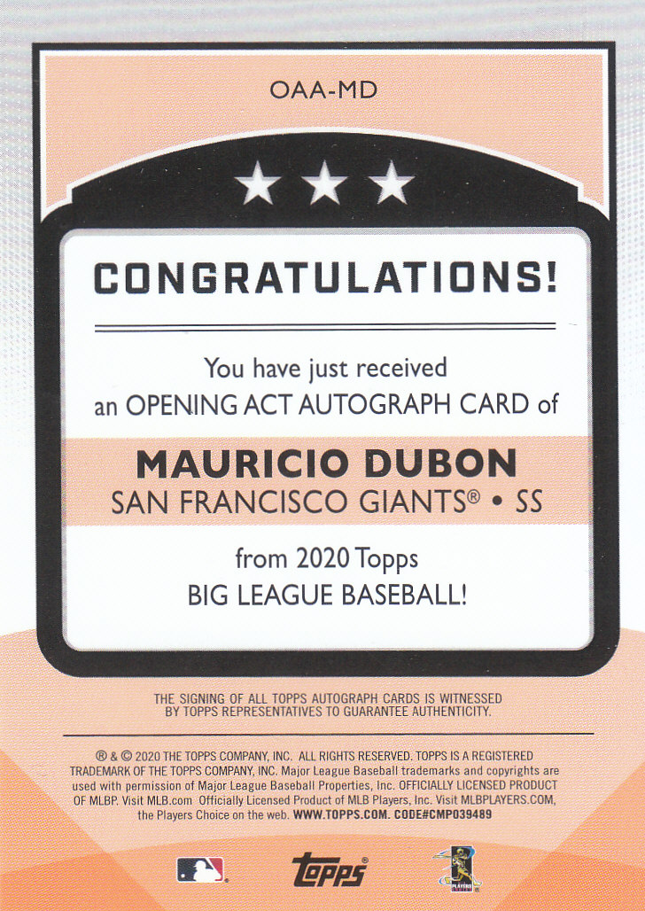 Tarjetas autógrafas de béisbol Topps Big League 2020 - Imagen 17 de 17