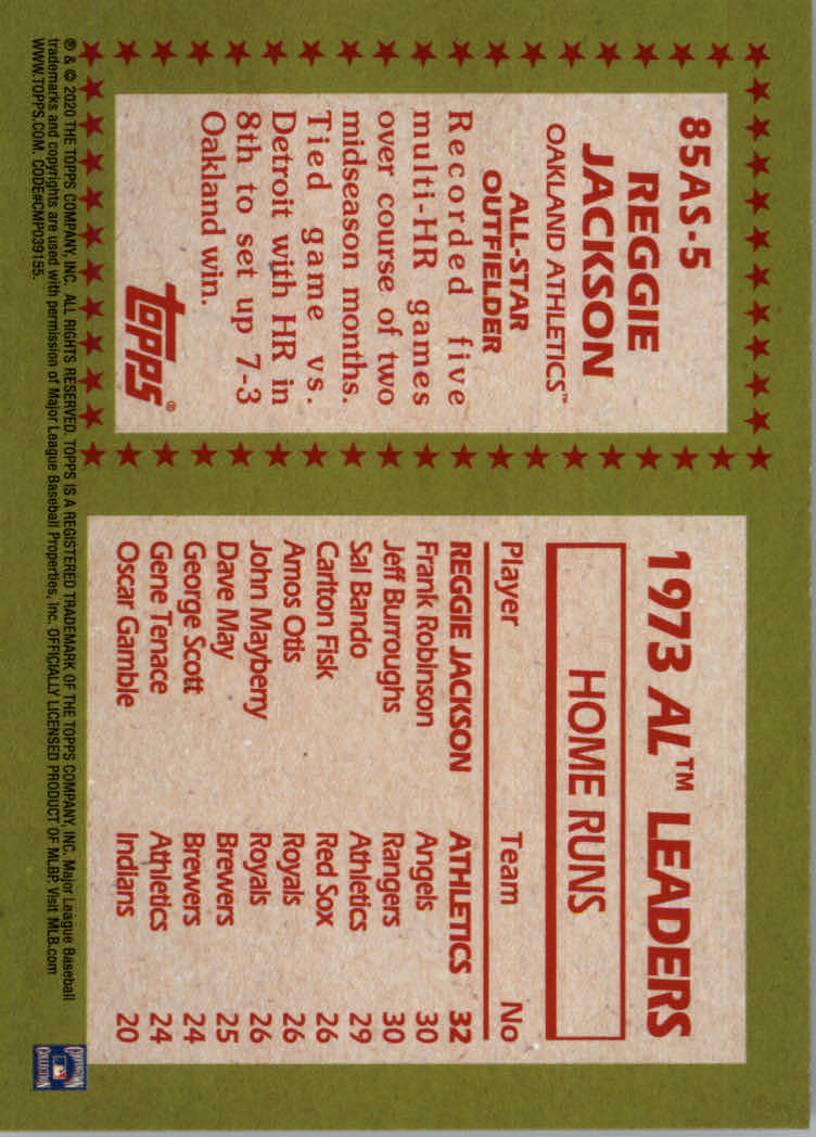 2020 Topps Baseball '85 Topps All Stars Inserts - Parallels - Relic Cards - Picture 3 of 17