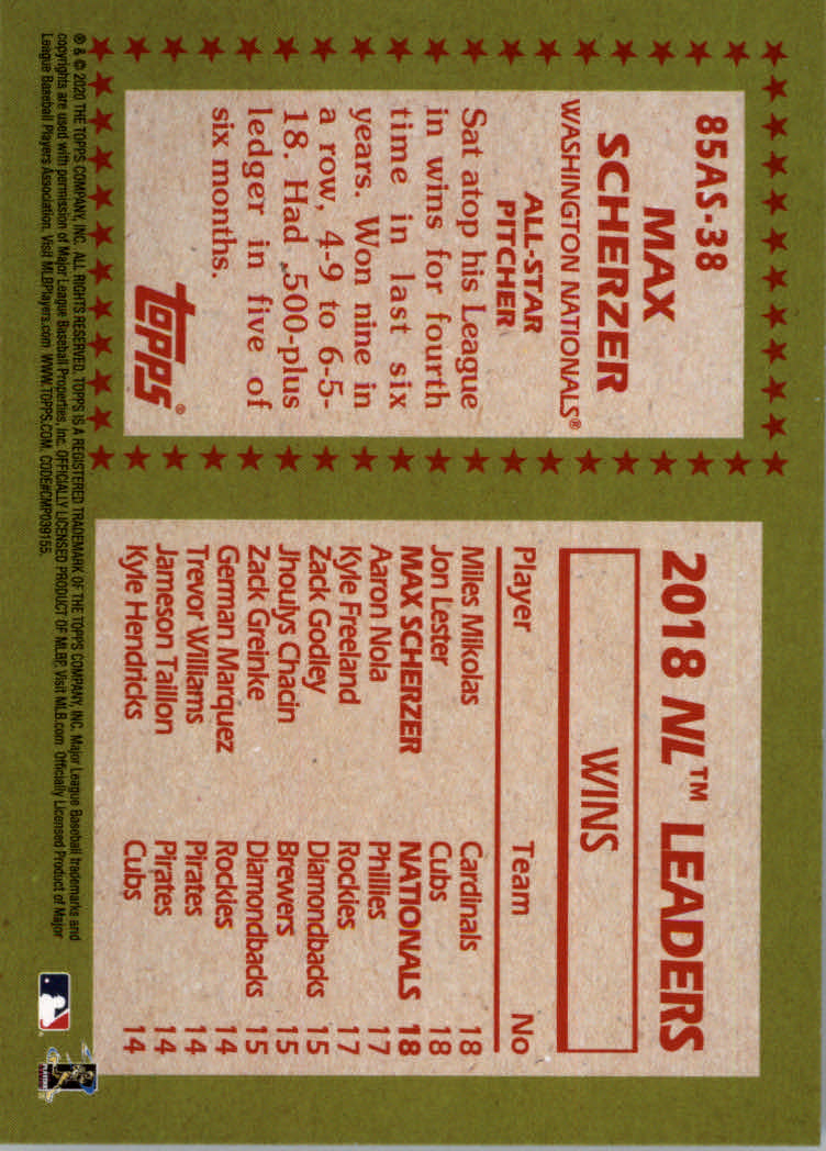 2020 Topps Baseball '85 Topps All Stars Inserts - Parallels - Relic Cards - Picture 5 of 17