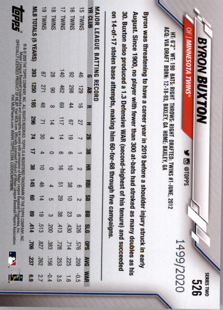 2020 Topps Baseball Gold Parallel Cards #D/2020 - Bild 39 von 83