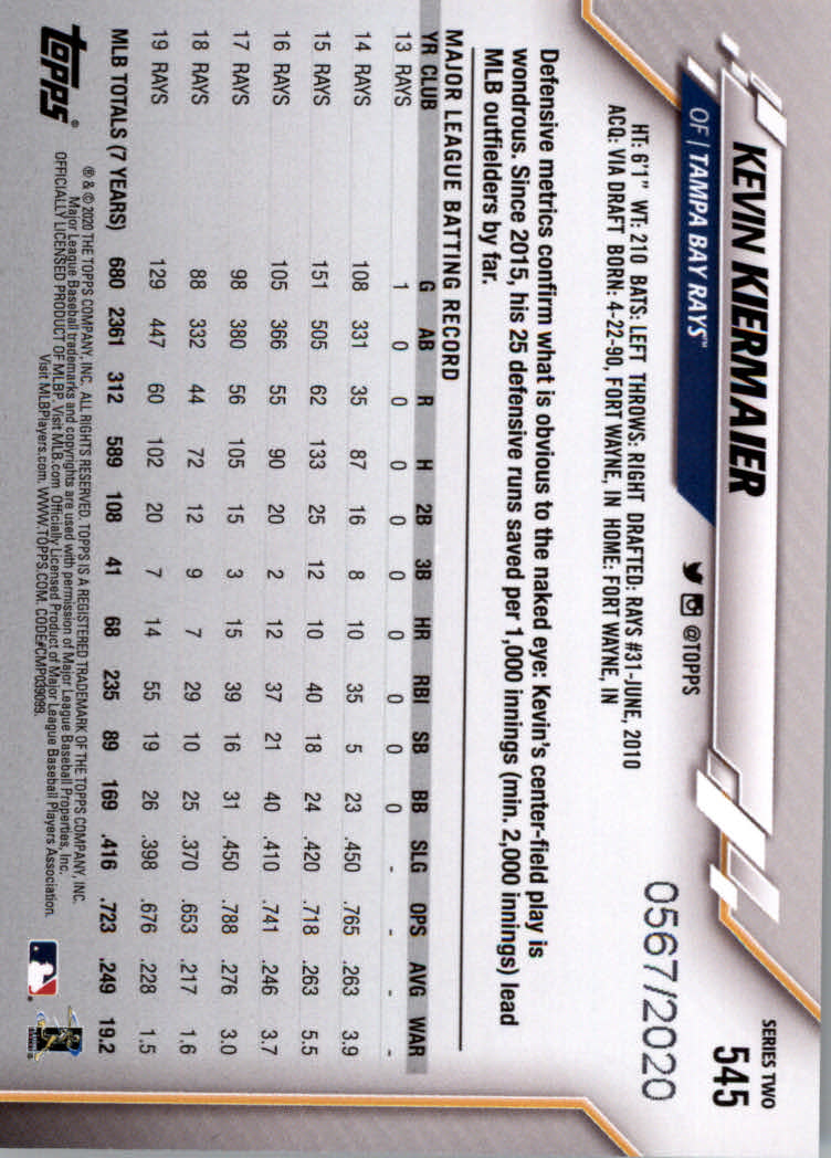 2020 Topps Baseball Gold Parallel Cards #D/2020 - Bild 45 von 83