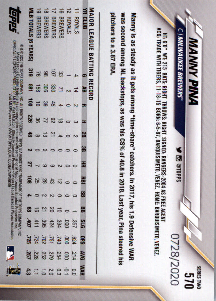 2020 Topps Baseball Gold Parallel Cards #D/2020 - Bild 55 von 83