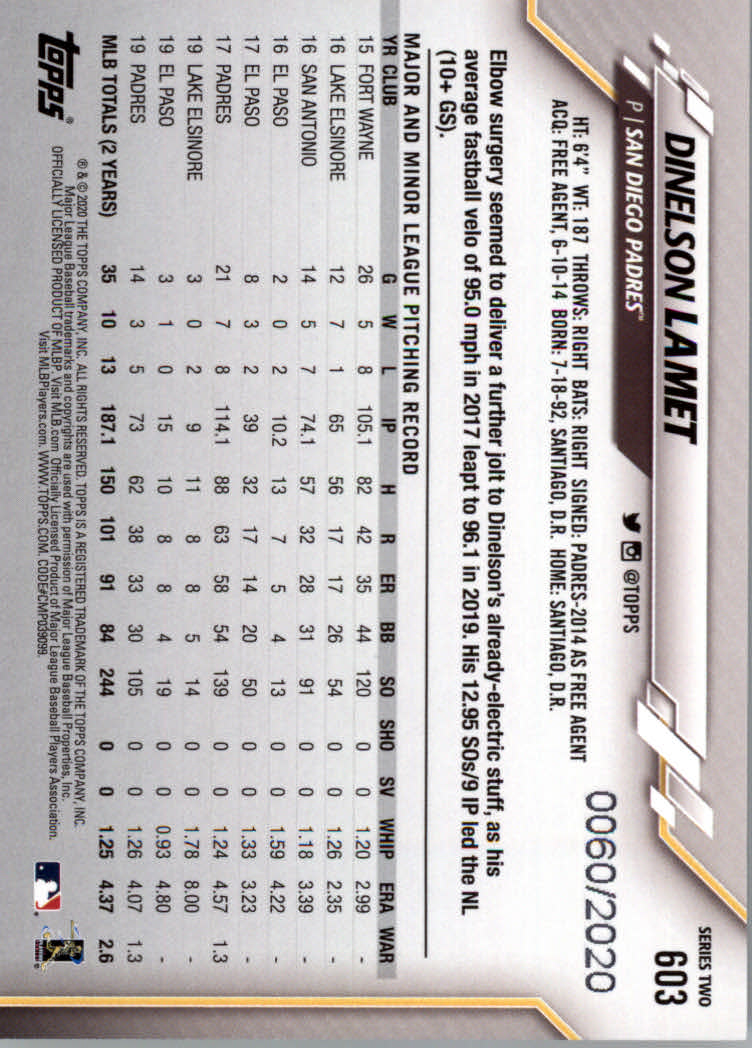 2020 Topps Baseball Gold Parallel Cards #D/2020 - Bild 67 von 83