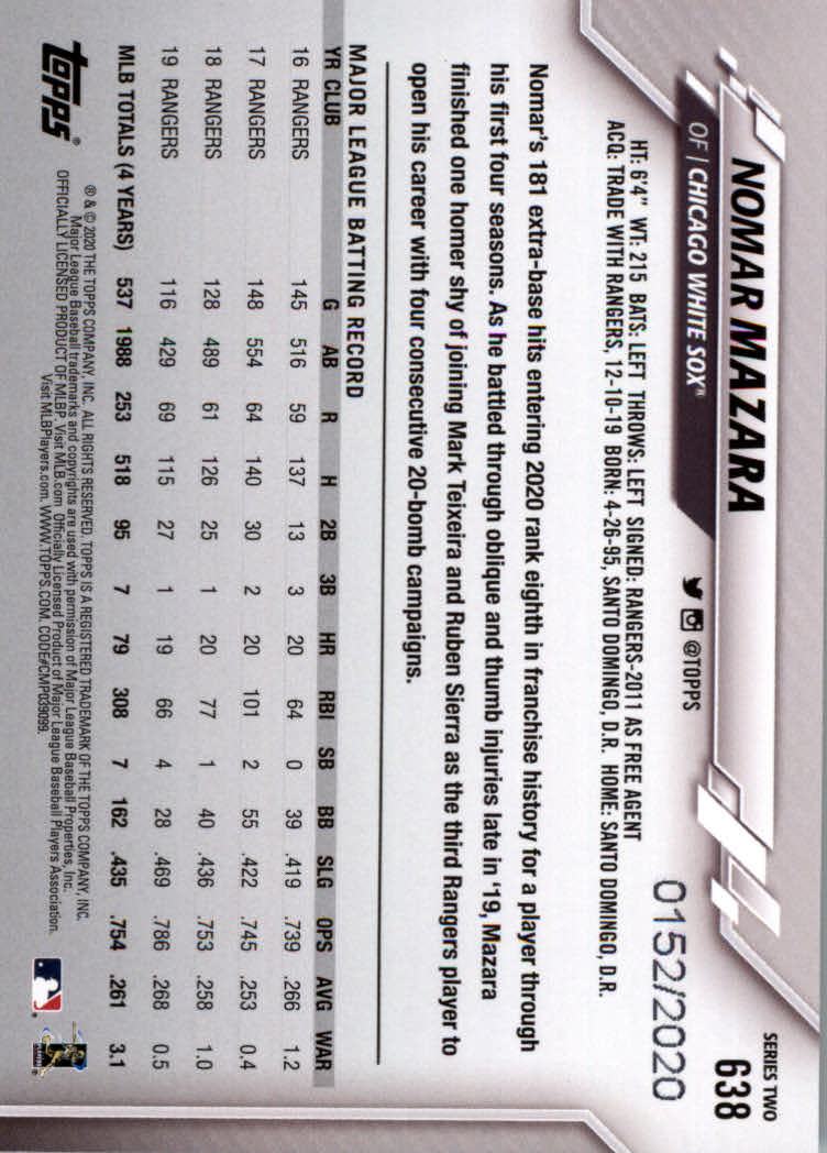 2020 Topps Baseball Gold Parallel Cards #D/2020 - Bild 75 von 83