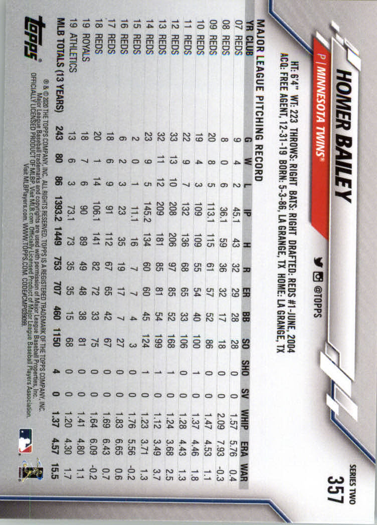 2020 TOPPS BASEBALL ASSORTED SINGLES U-PICK #251-500 - Picture 93 of 301
