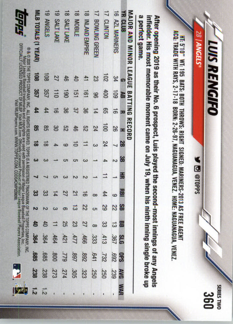2020 TOPPS BASEBALL ASSORTED SINGLES U-PICK #251-500 - Picture 97 of 301