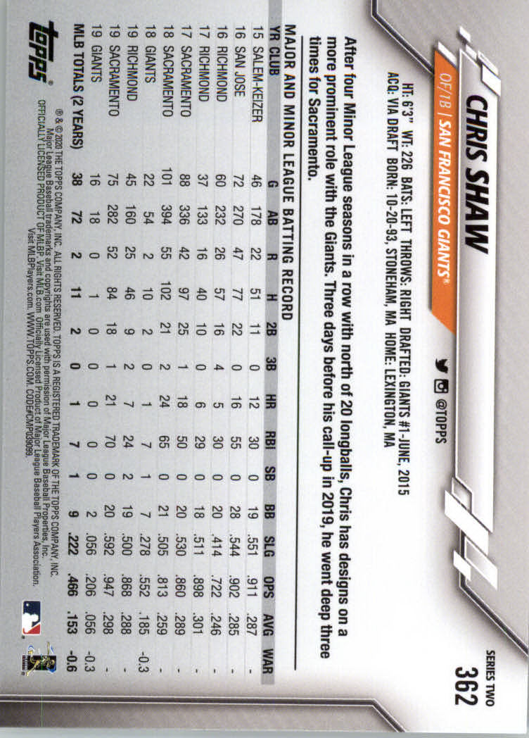 2020 TOPPS BASEBALL ASSORTED SINGLES U-PICK #251-500 - Picture 101 of 301