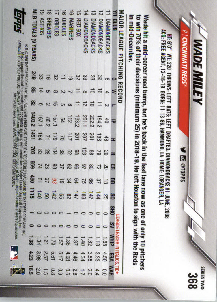 2020 TOPPS BASEBALL ASSORTED SINGLES U-PICK #251-500 - Picture 109 of 301