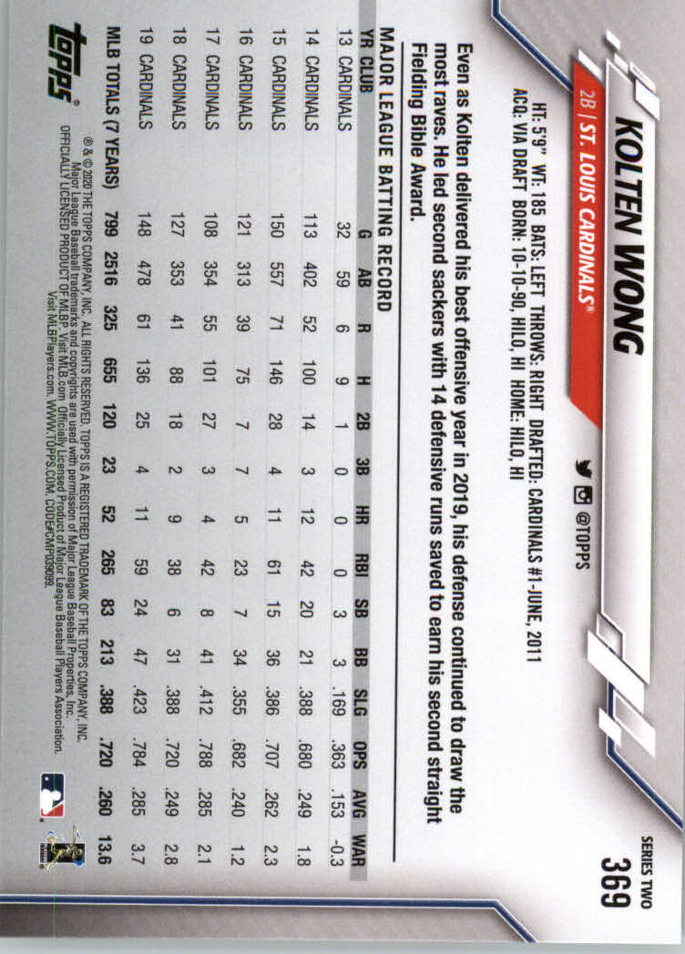 2020 TOPPS BASEBALL ASSORTED SINGLES U-PICK #251-500 - Picture 111 of 301