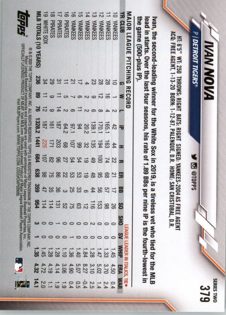 2020 TOPPS BASEBALL ASSORTED SINGLES U-PICK #251-500 - Picture 125 of 301