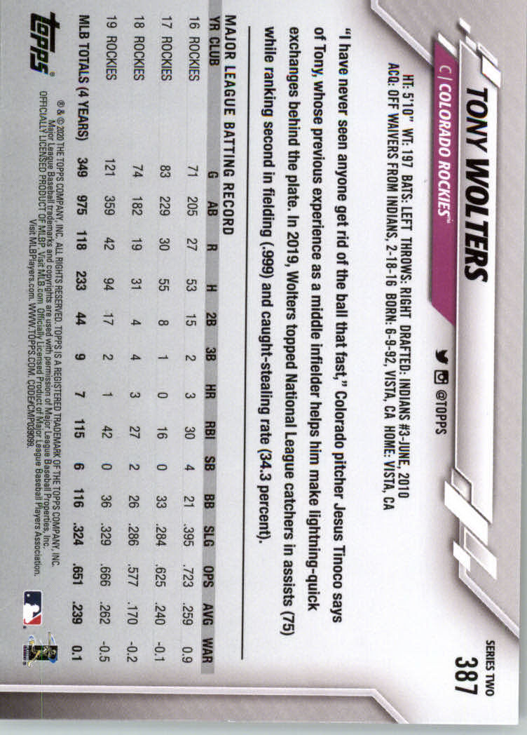 2020 TOPPS BASEBALL ASSORTED SINGLES U-PICK #251-500 - Picture 135 of 301