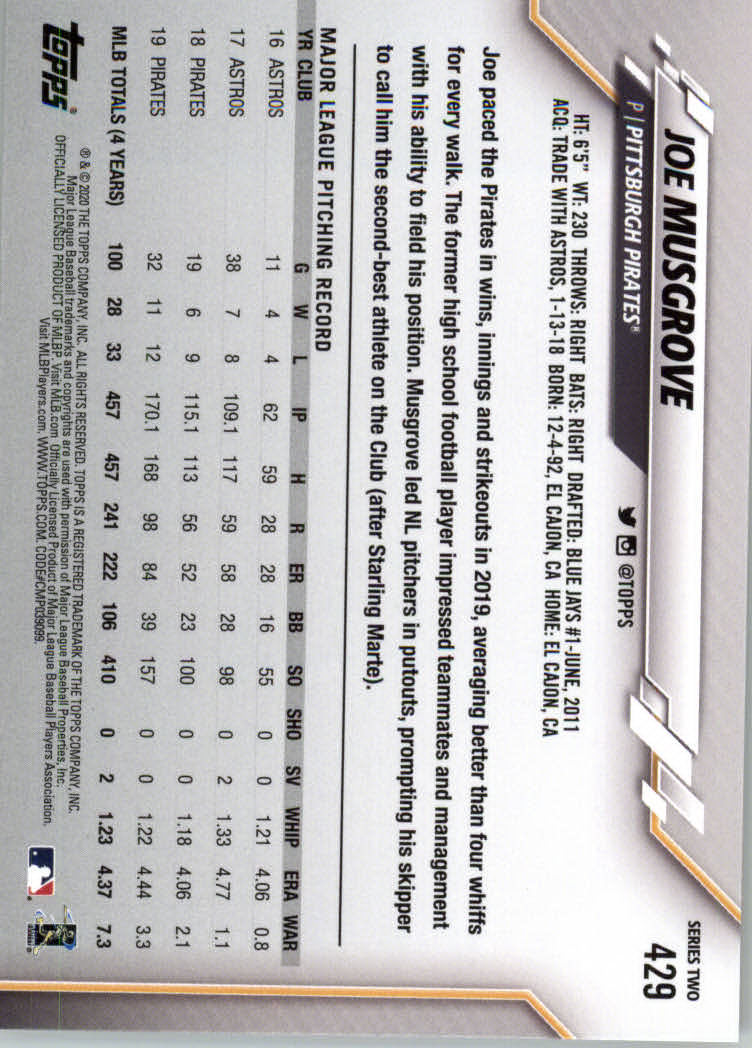 2020 TOPPS BASEBALL ASSORTED SINGLES U-PICK #251-500 - Picture 193 of 301