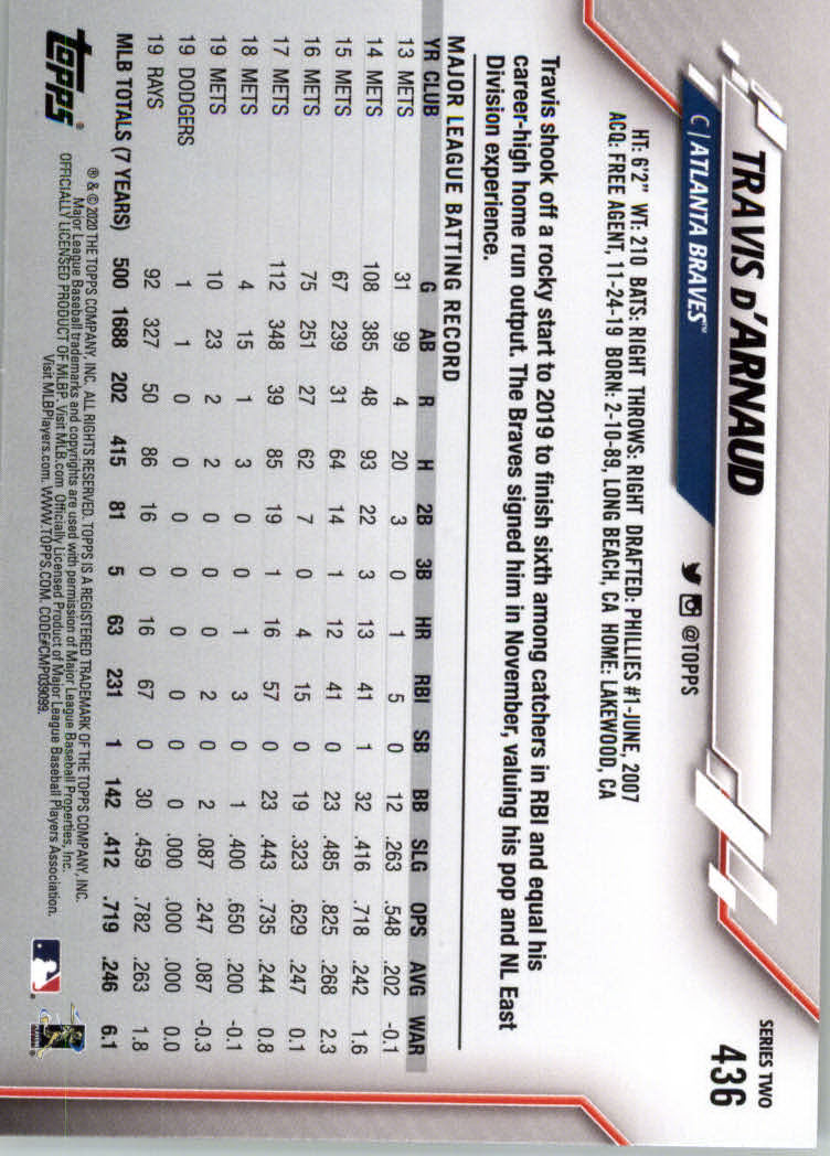 2020 TOPPS BASEBALL ASSORTED SINGLES U-PICK #251-500 - Picture 203 of 301