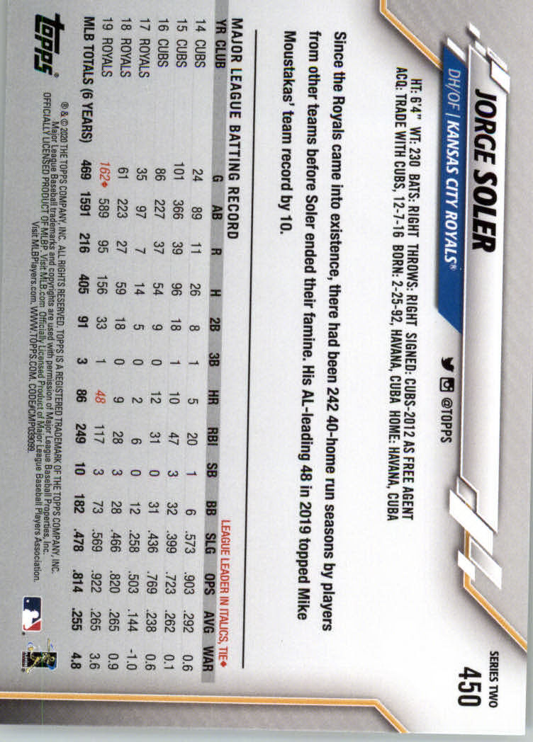 2020 TOPPS BASEBALL ASSORTED SINGLES U-PICK #251-500 - Picture 225 of 301