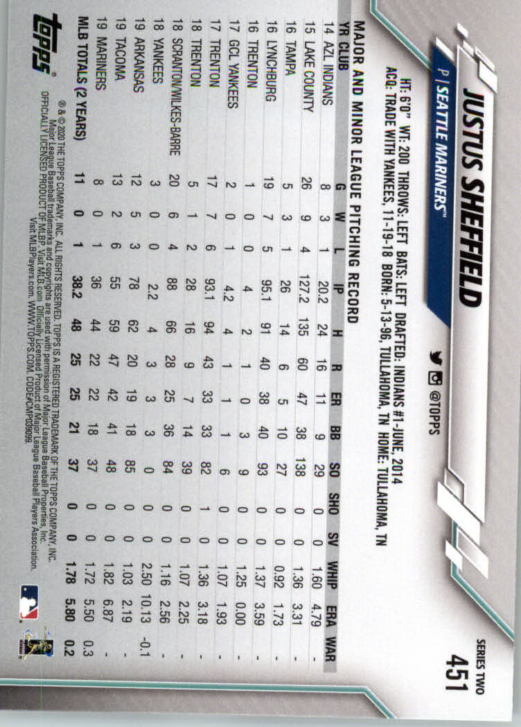 2020 TOPPS BASEBALL ASSORTED SINGLES U-PICK #251-500 - Picture 227 of 301
