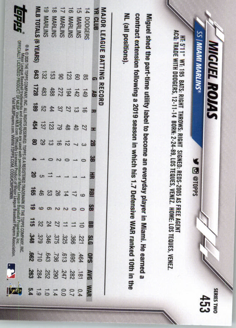 2020 TOPPS BASEBALL ASSORTED SINGLES U-PICK #251-500 - Picture 231 of 301
