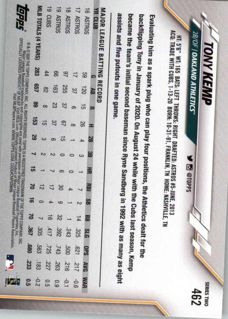 2020 TOPPS BASEBALL ASSORTED SINGLES U-PICK #251-500 - Picture 241 of 301