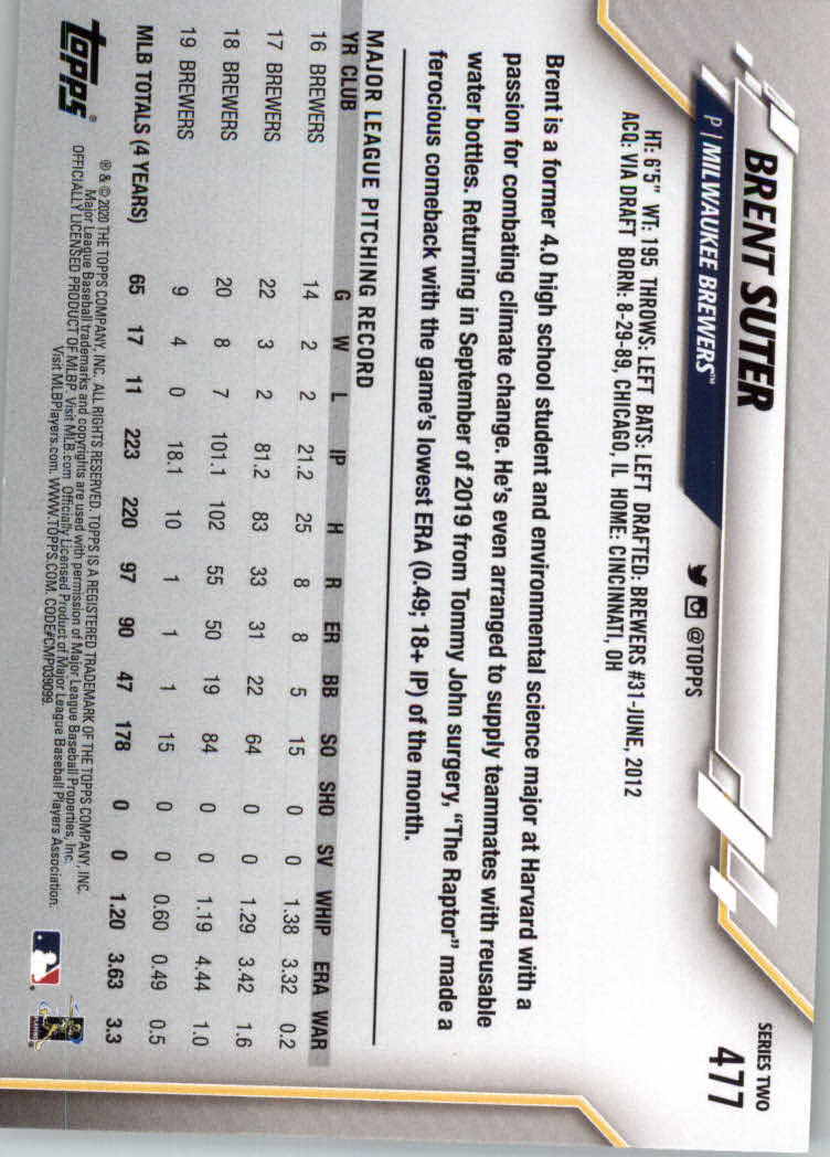 2020 TOPPS BASEBALL ASSORTED SINGLES U-PICK #251-500 - Picture 263 of 301