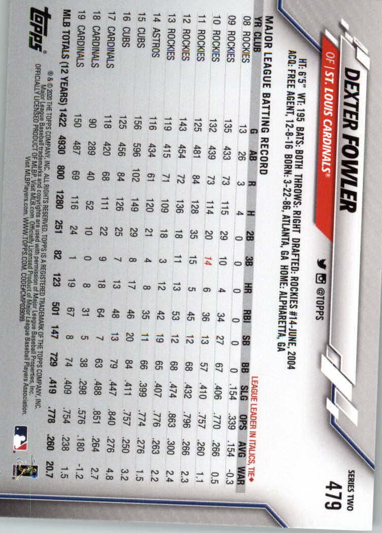 2020 TOPPS BASEBALL ASSORTED SINGLES U-PICK #251-500 - Picture 267 of 301