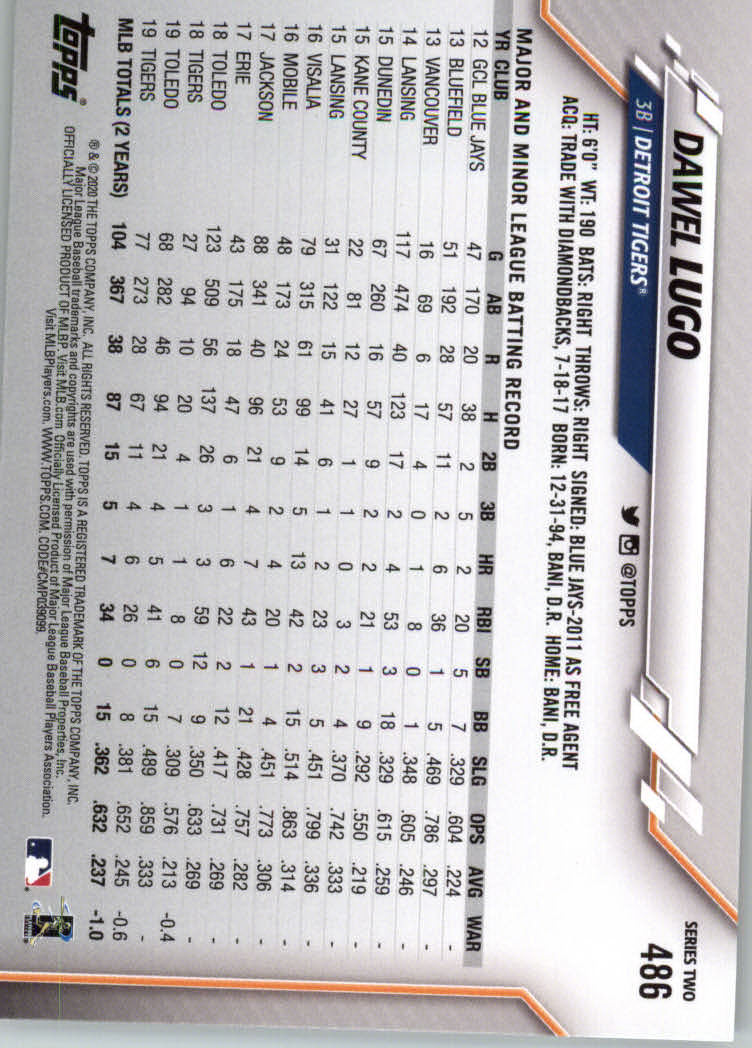 2020 TOPPS BASEBALL ASSORTED SINGLES U-PICK #251-500 - Picture 277 of 301