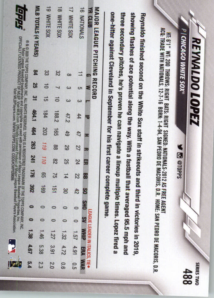 2020 TOPPS BASEBALL ASSORTED SINGLES U-PICK #251-500 - Picture 281 of 301