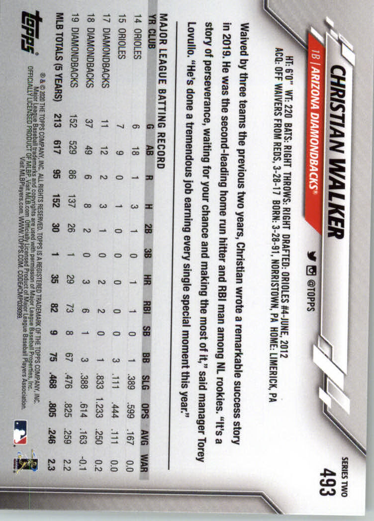 2020 TOPPS BASEBALL ASSORTED SINGLES U-PICK #251-500 - Picture 291 of 301