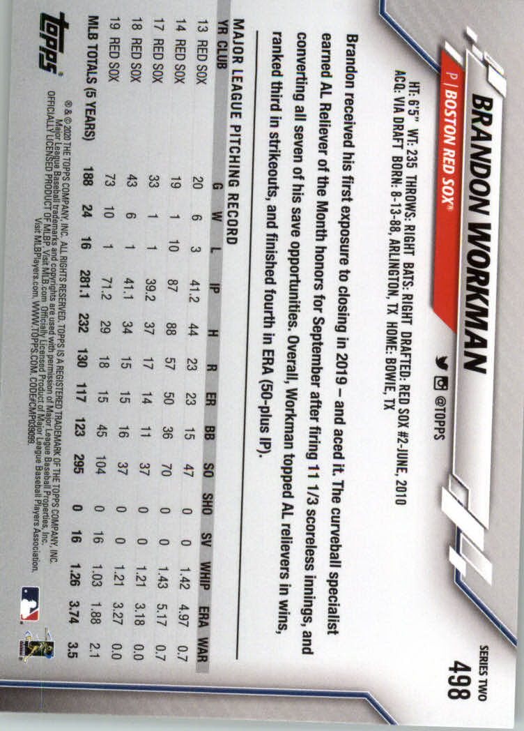2020 TOPPS BASEBALL ASSORTED SINGLES U-PICK #251-500 - Picture 297 of 301