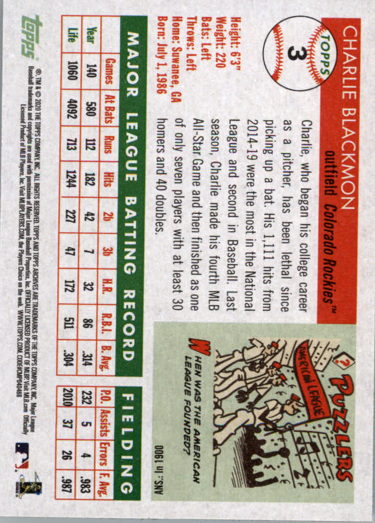 2020 Topps Archives Baseball Main Set Cards #1 to #160 Rookies and Veterans - Picture 7 of 293