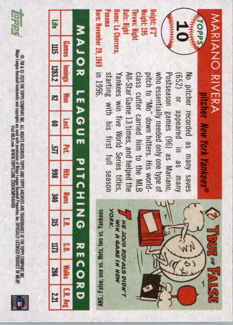 2020 Topps Archives Baseball Main Set Cards #1 to #160 Rookies and Veterans - Picture 21 of 293