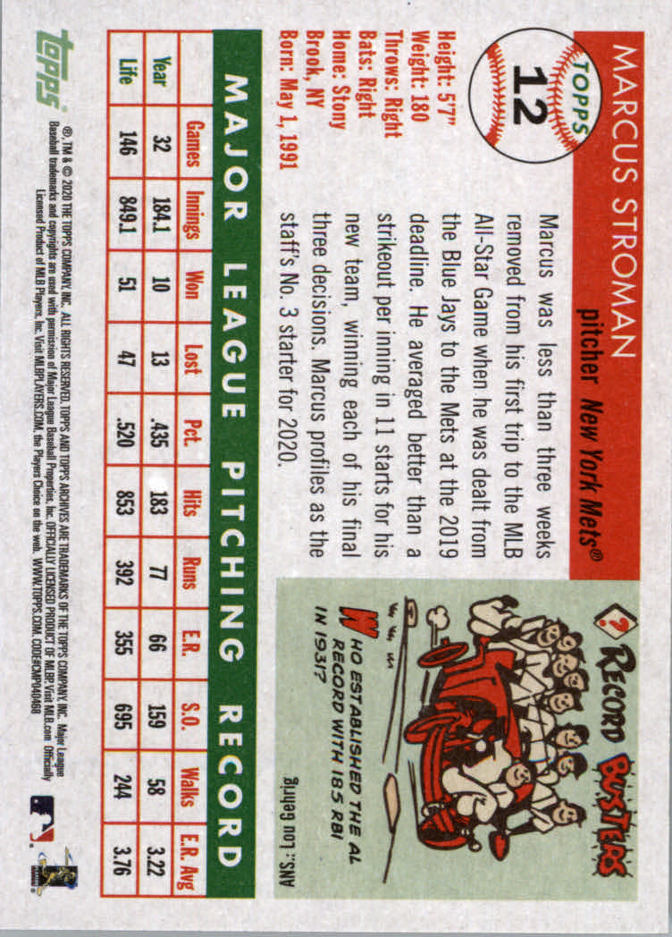 2020 Topps Archives Baseball Main Set Cards #1 to #160 Rookies and Veterans - Picture 25 of 293