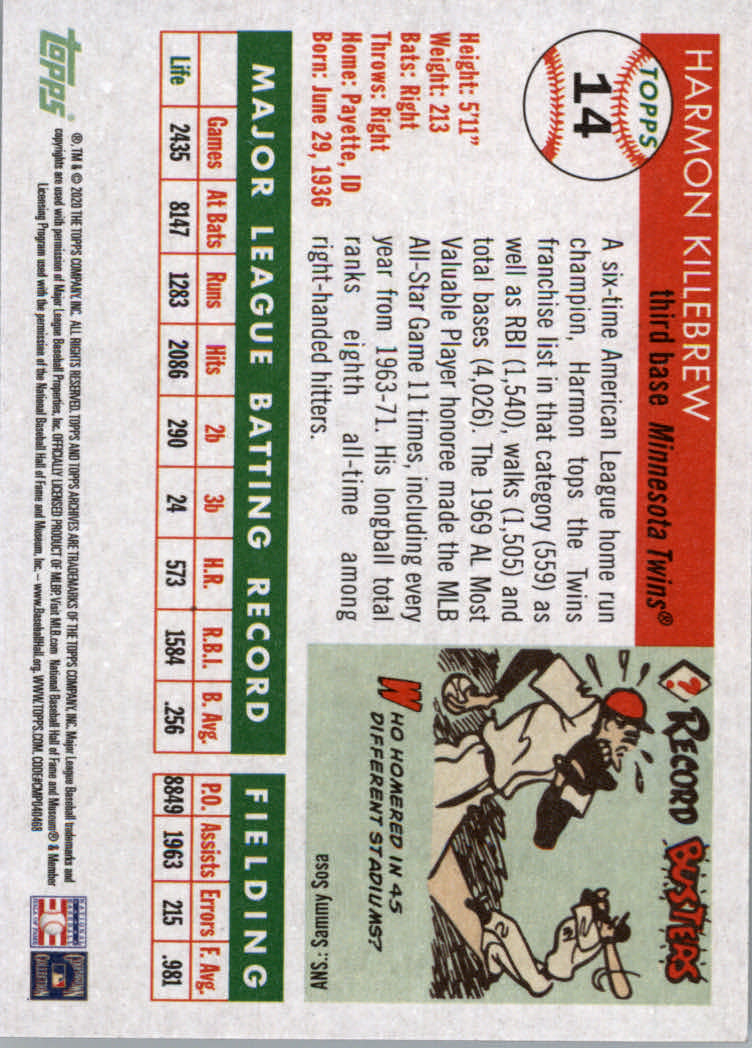 2020 Topps Archives Baseball Main Set Cards #1 to #160 Rookies and Veterans - Picture 29 of 293