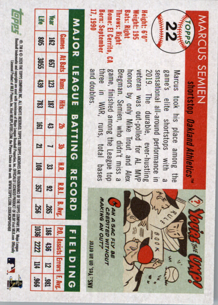 2020 Topps Archives Baseball Main Set Cards #1 to #160 Rookies and Veterans - Picture 43 of 293