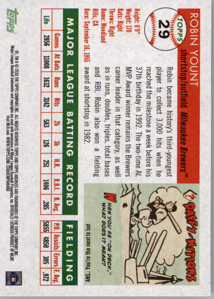 2020 Topps Archives Baseball Main Set Cards #1 to #160 Rookies and Veterans - Picture 55 of 293